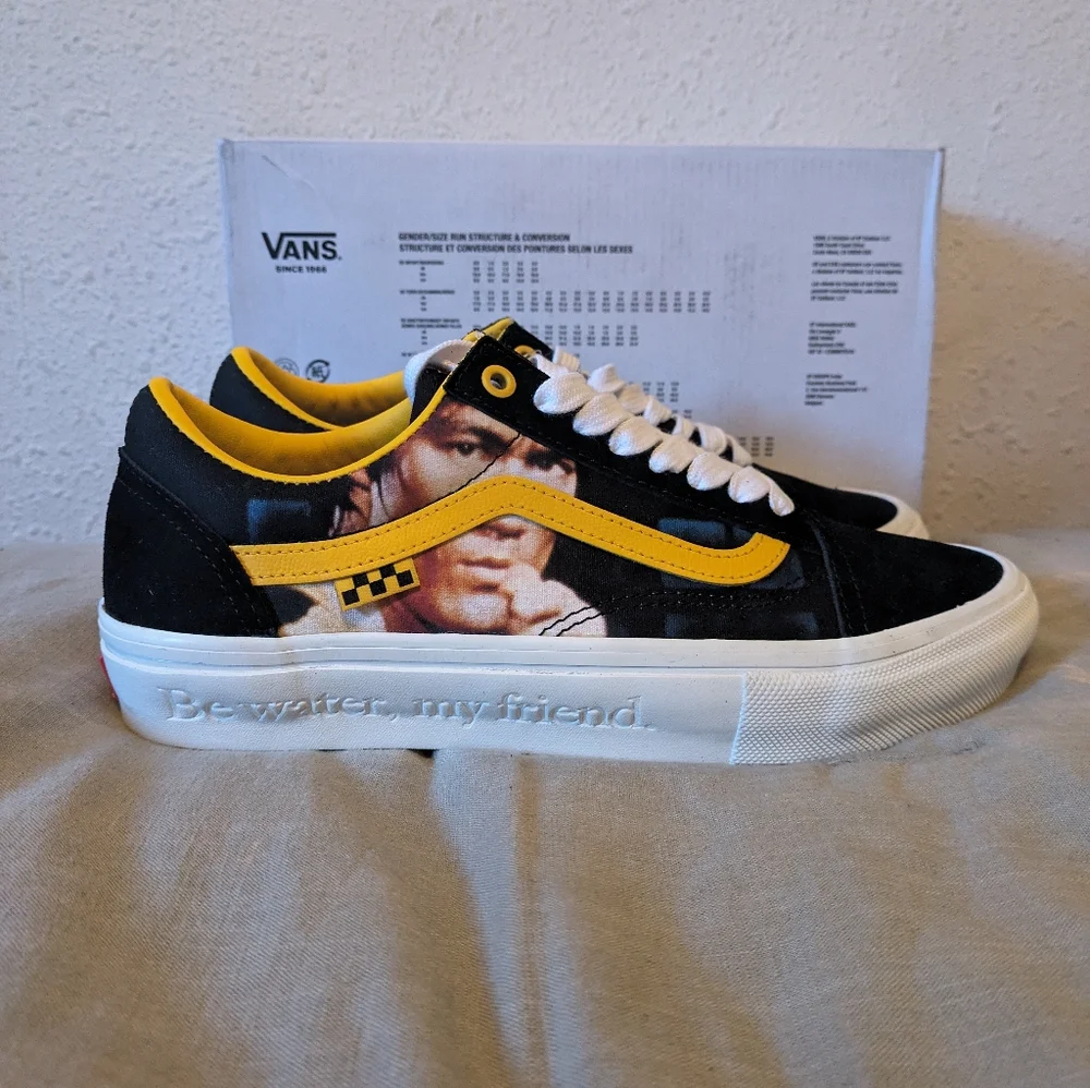 Vans Old Skool Bruce Lee Men Yellow and Black VNOA5FCBY23 ( 0124 ) 082024 - Picture 11 of 11